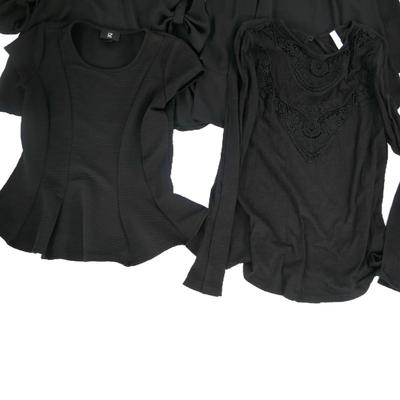 4 pcs Black Tops M