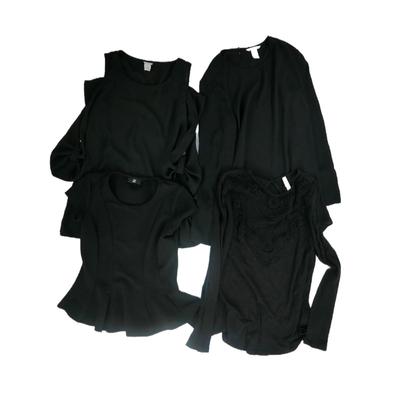 4 pcs Black Tops M