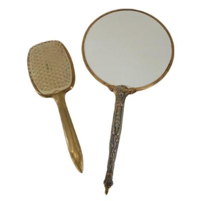 Large Vintage Mirror and Brush