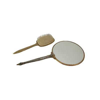 Large Vintage Mirror and Brush