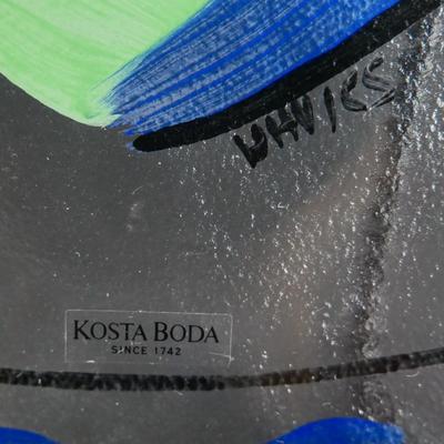 Two Hand-Painted Tulip Platter Plates