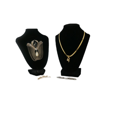 Vintage Fashion Necklace, Brooches, and Tie Clip
