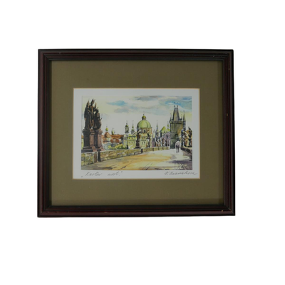 "Karluv Most" Double Signed by Artist Framed Print