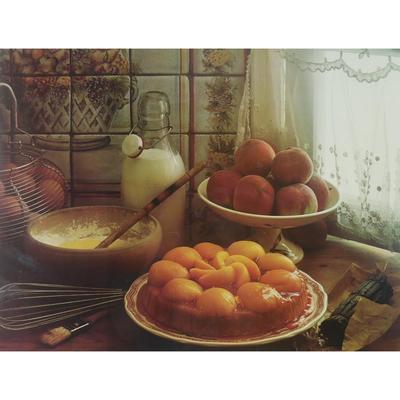 "Peach Pastry and Lace" and "Strawberry Crepes" Framed Lithographs