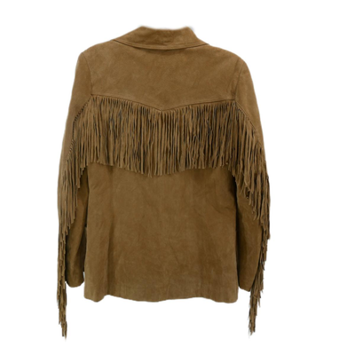Gallery Leather Fringe Jacket S