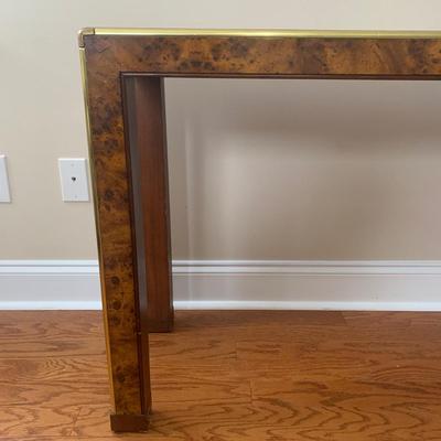 Wooden Console Table with Brass-like Trim (LR-KW)
