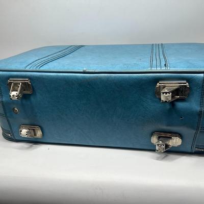 Retro Blue Buckle Handle Luggage Wheel Away Feather Lite Wheels