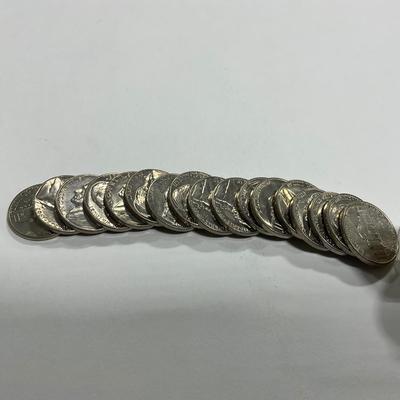 -34- COINS | Jefferson Nickels | 1963-D & 1964-D Bu Rolls