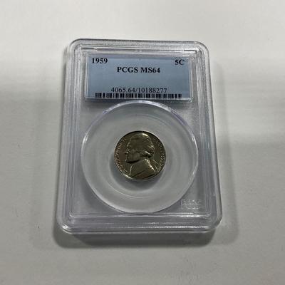 -39- COINS | 1959 Jefferson Nickel PCGS MS64