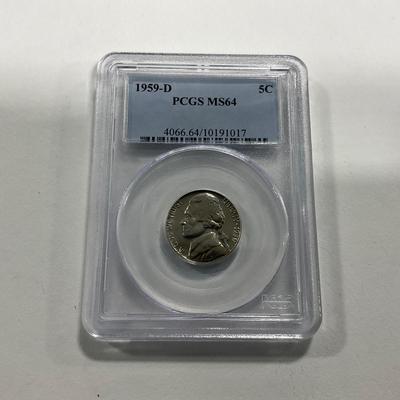 -40- COINS | 1959-D Jefferson Nickel PCGS MS64