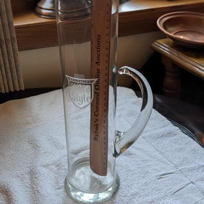 Rare Vintage Heileman Old Style Etched Glass Pitcher