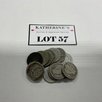 -57- COINS | 90% Silver Barber Quarters Various Dates | Average Ware