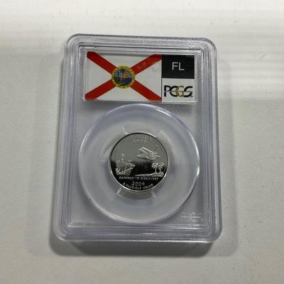 -59- COINS | 2004-S Florida Silver Proof PCGS PR69 DCAM State Quarter