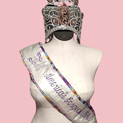 Authentic Beauty Pageant Sash & Crown #10