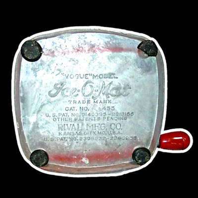 Vintage Rival MFG Co Ice-O-Mat Ice Crusher