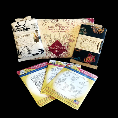 Harry Potter Fabric & Vintage Aunt Martha's Iron On Transfers