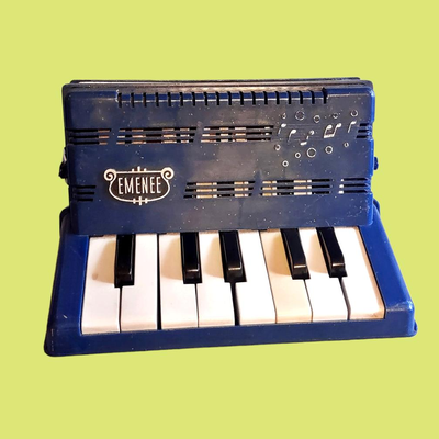 Vintage 1955 Emenee Keyboard Accordian Toy