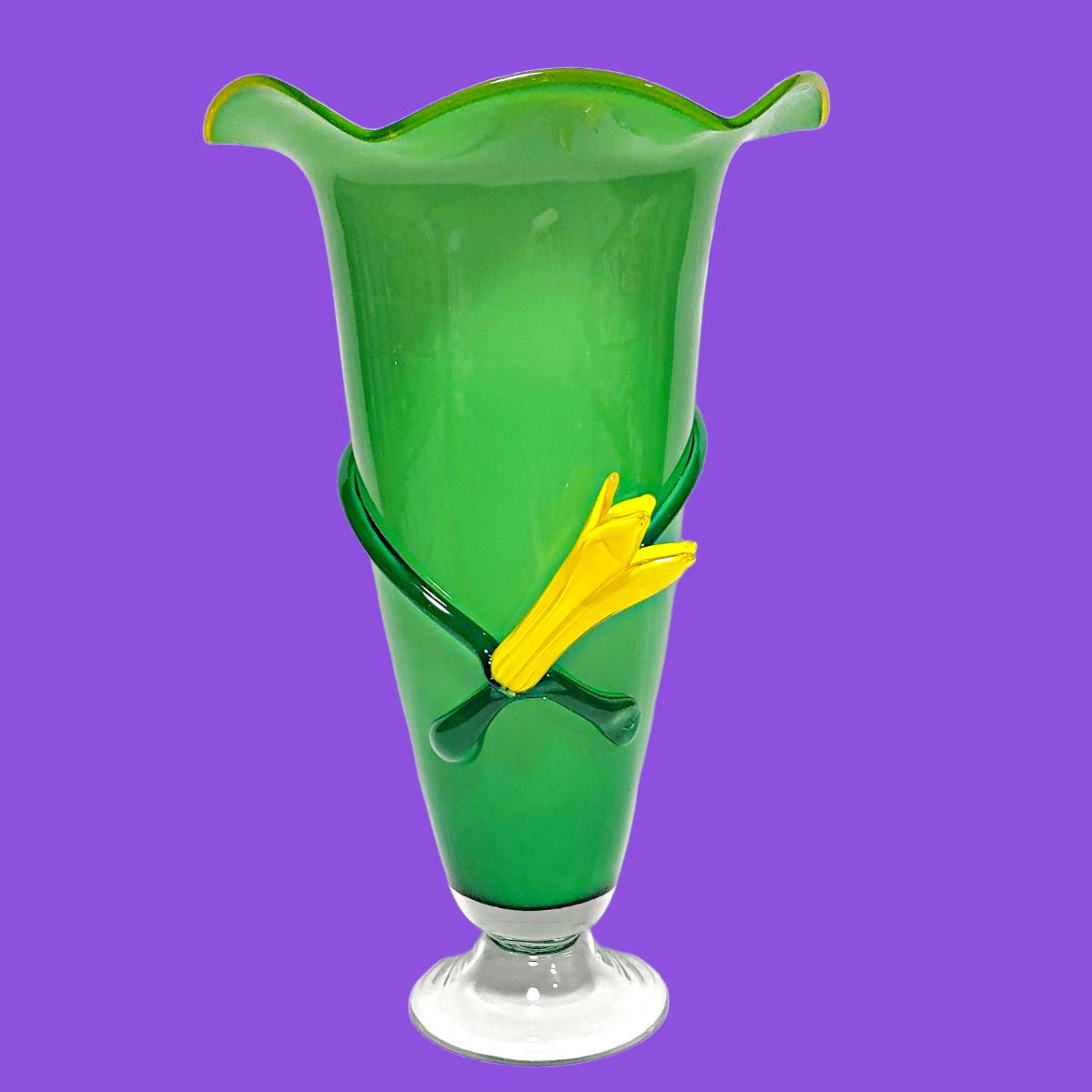 Polish Hand Blown Glass Vase