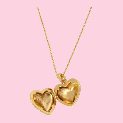 Coach Pearl Puff Heart Pendant Necklace