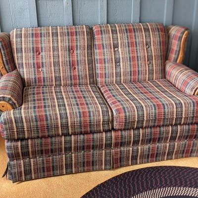 3 Person Seat Plaid Couch, nice condition