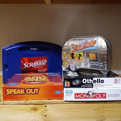 BOARD GAMES SPEAKOUT-MONOPOLY-SCRABBLE DELUXE-OTHELLO AND MORE