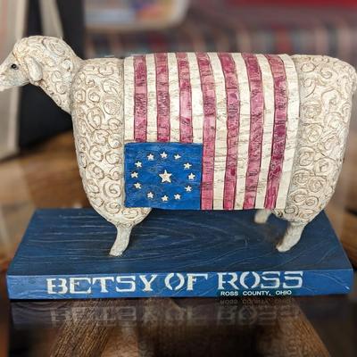Add to Your 4th of July Decor, Betsy Ross Sheep!