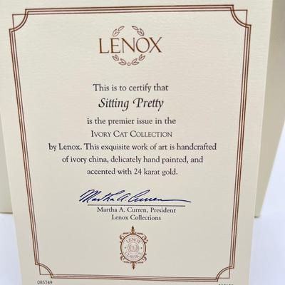 LENOX ~ Sitting Pretty ~ Ivory Cat