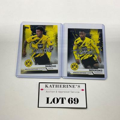 -69- SPORTS | Borussia Dortmund Cards | Jadon Sancho & Youssouf Moukoko
