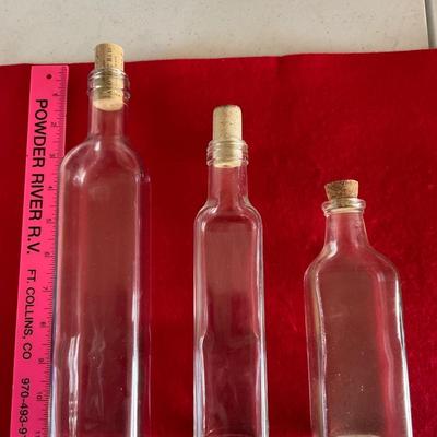 Three Apothecary vintage Bottles