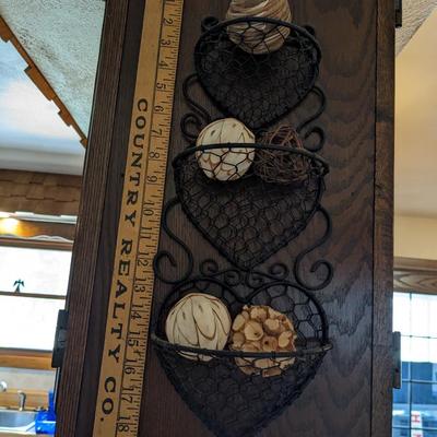 3 Basket Wall Decor, Includes Contents