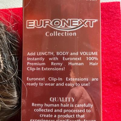 Clip-in hair extensions 14â€ dark brown
