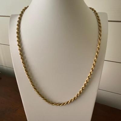 10 kt Gold Rope Necklace