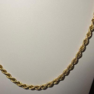 10 kt Gold Rope Necklace