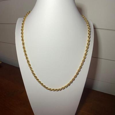 10 kt Gold Rope Necklace