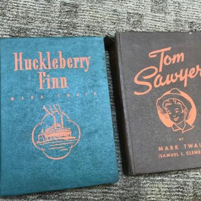 Tom Sawyer and Huckleberry Finn vintage books