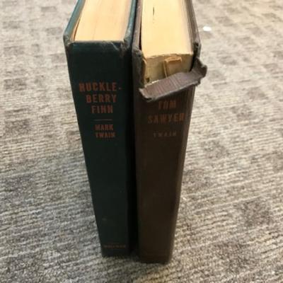 Tom Sawyer and Huckleberry Finn vintage books