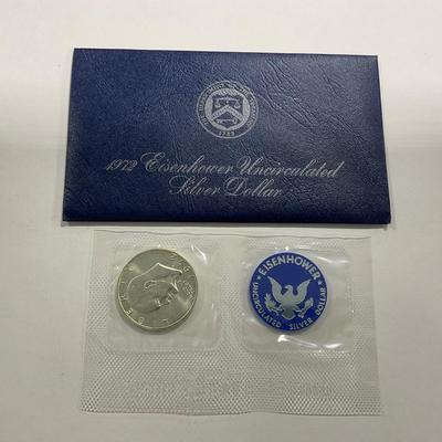 -133- COINS | 1971-74 Blue Ikeâ€™s Uncirculated Dollars Original OGP