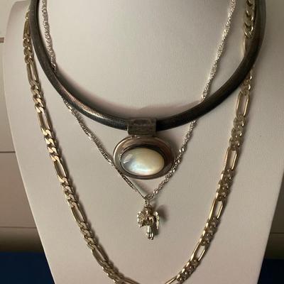 Sterling Silver Necklace Lot