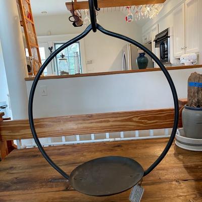 Lot 7 - Cast iron plant hanging with wall hook
