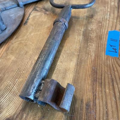 Lot 11 - Rare Cast Iron lock for door,