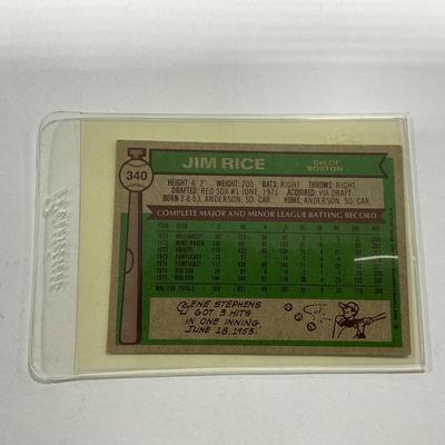 -146- SPORTS | Jim Rice Red Soxâ€™s #340 Card