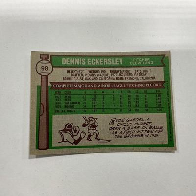 -148- SPORTS | Dennis Eckersley Indians #98 Card