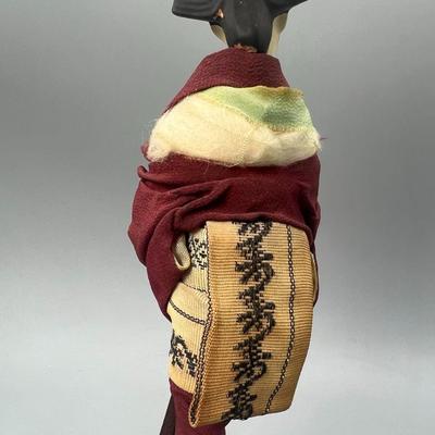 Vintage Japanese Geisha Doll Figurine Traditional Clothing String Instrument