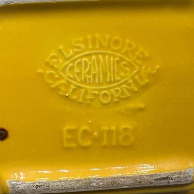 Elsinore Ceramics California EC 118 Yellow Pottery Garden Home Decor Pot