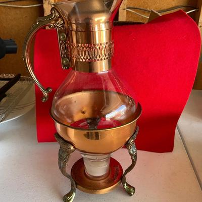 Vintage Corning copper glass coffee/tea carafe