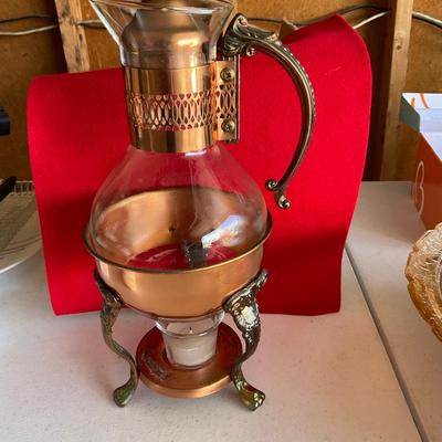 Vintage Corning copper glass coffee/tea carafe