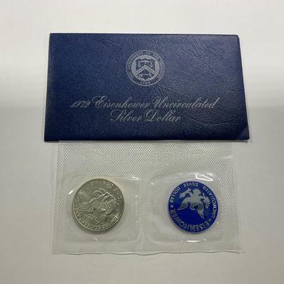 -152- COINS | 1972 Blue Silver Ike Original OGP