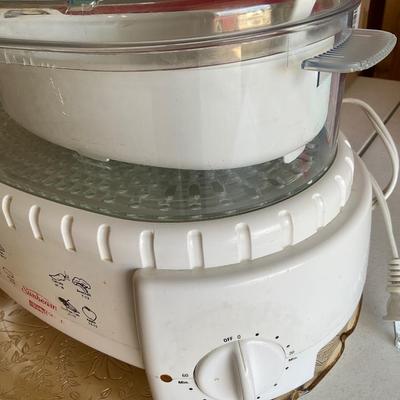 Sunbeam Oster Instant Steamer with serving plate.