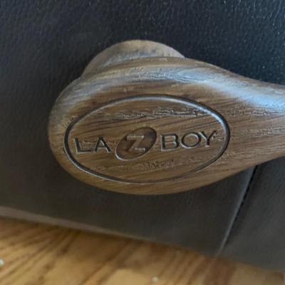 Two Brown Leather La-Z-Boy Recliners (LR-KW)