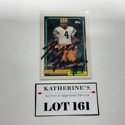 -161- SPORTS | 1992 Brett Favre Autographed #696 Card